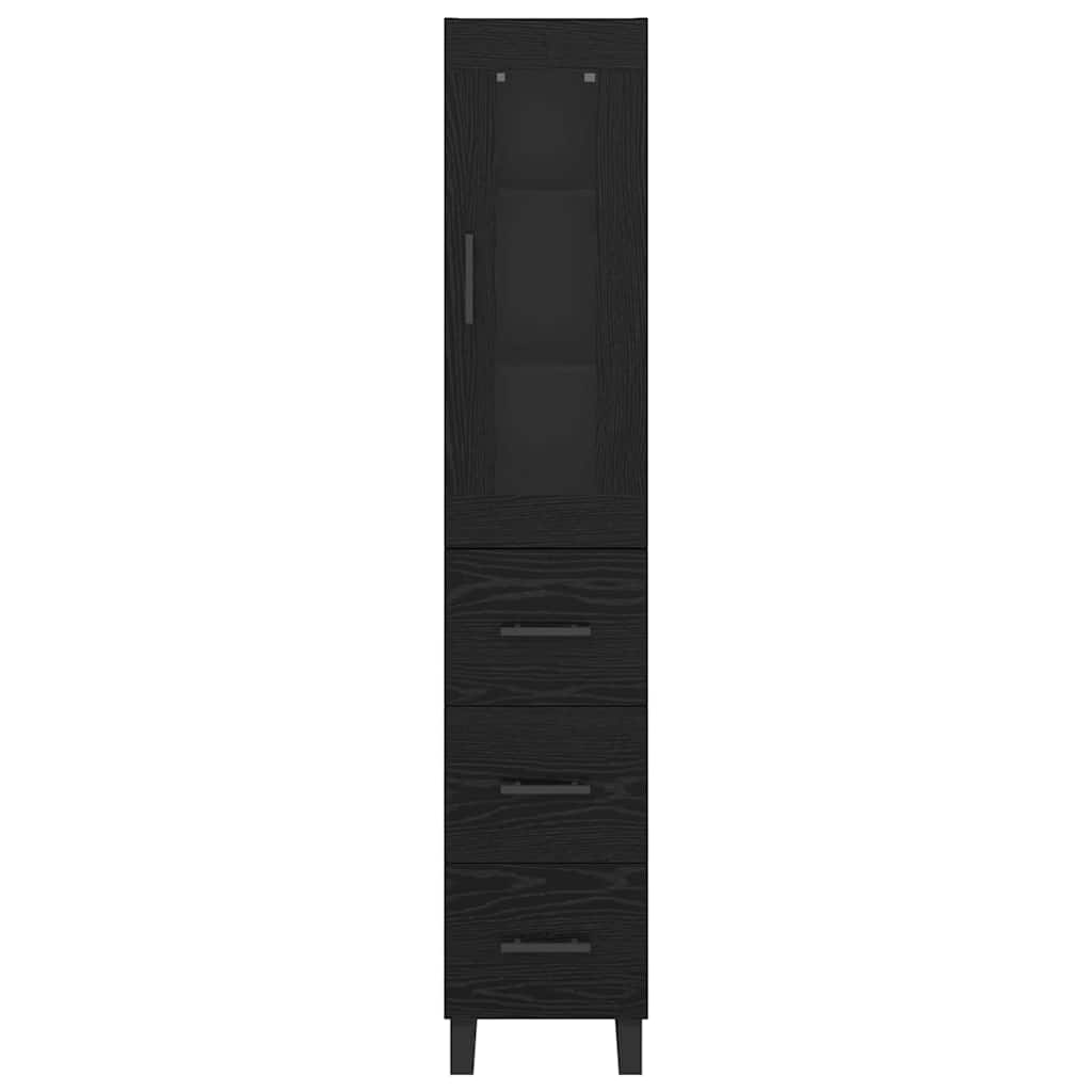 Haut Armoire Chêne noir 69,5 x 34 x 180 cm Bois d'ingénierie - XIOS