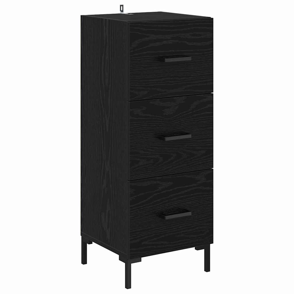 Haut Armoire Montage mural 2 pcs Chêne noir Bois d'ingénierie - XIOS