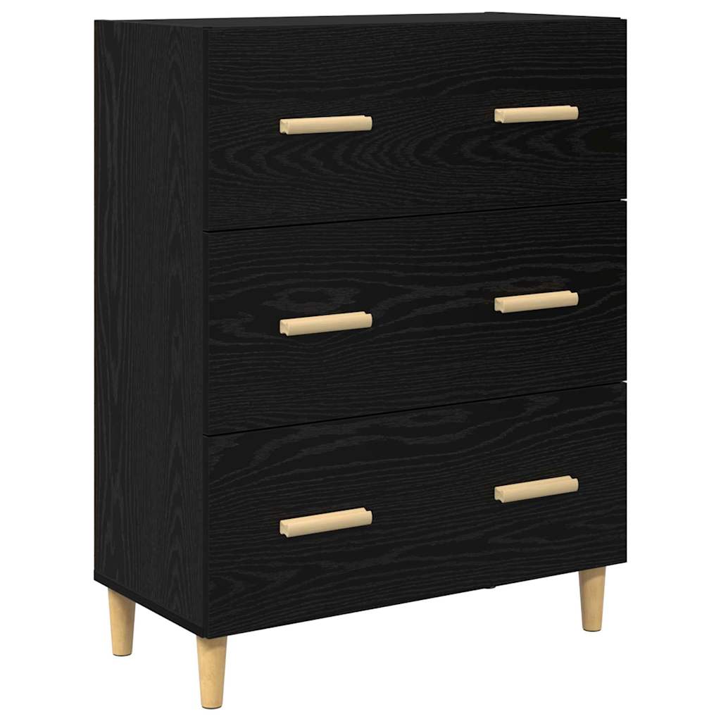 Haut Armoire avec tiroir Chêne noir 69,5 x 34 x 180 cm - XIOS
