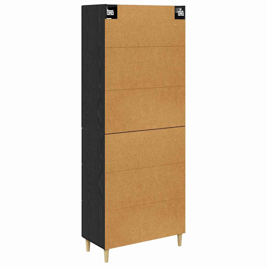 Haut Armoire avec tiroir Chêne noir 69,5 x 34 x 180 cm - XIOS