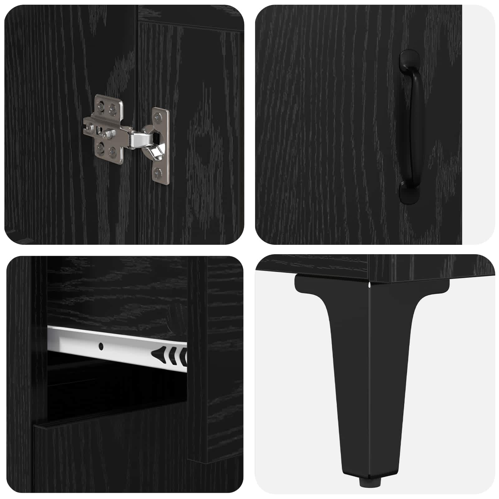 Haut Armoire Chêne noir 69,5 x 34 x 180 cm Bois d'ingénierie - XIOS