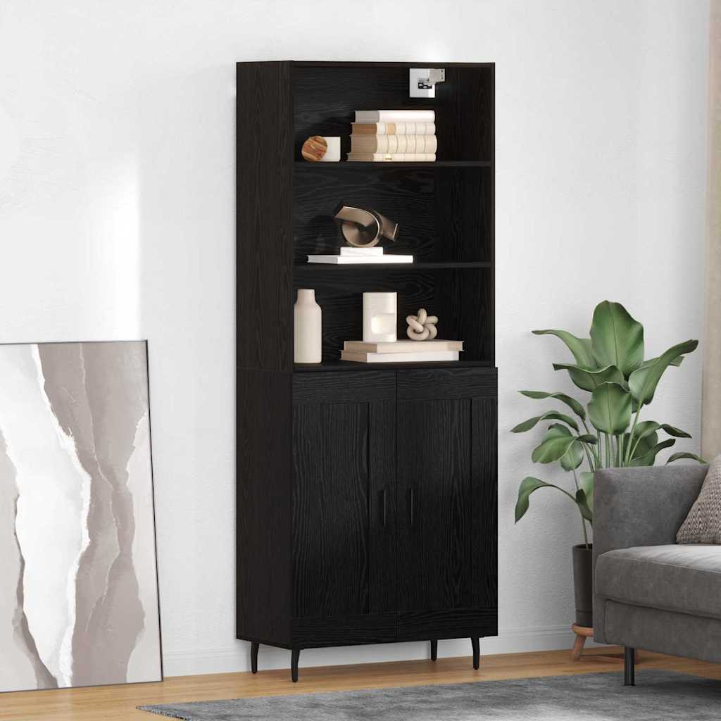 Haut Armoire Chêne noir 69,5 x 34 x 180 cm - XIOS