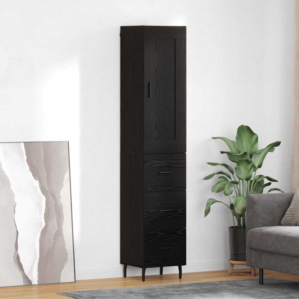 Haut Armoire Chêne noir 34,5 x 34 x 180 cm Bois d'ingénierie - XIOS
