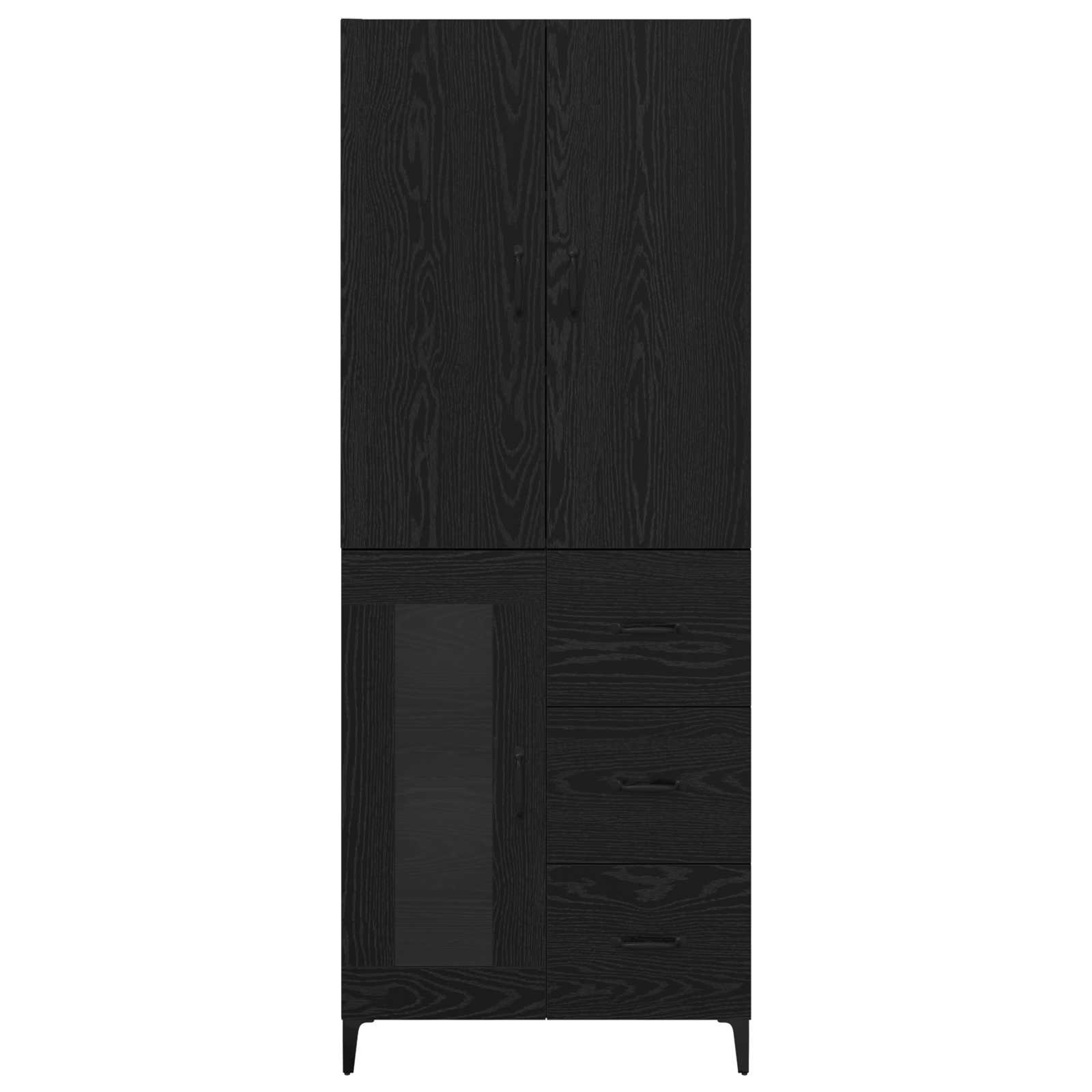 Haut Armoire Chêne noir 69,5 x 34 x 180 cm Bois d'ingénierie - XIOS