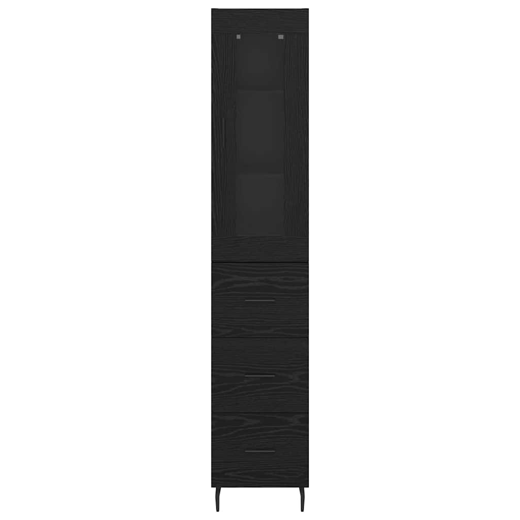 Haut Armoire Chêne noir 34,5 x 34 x 180 cm Bois d'ingénierie - XIOS