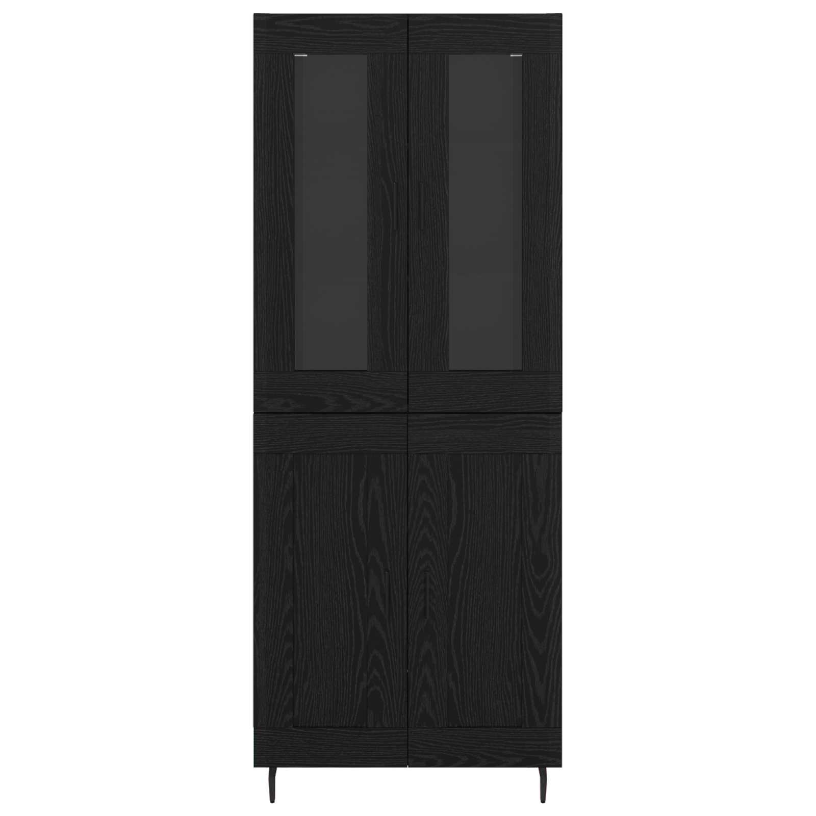 Haut Armoire 2 pc Chêne noir 69,5 x 34 x 180 cm