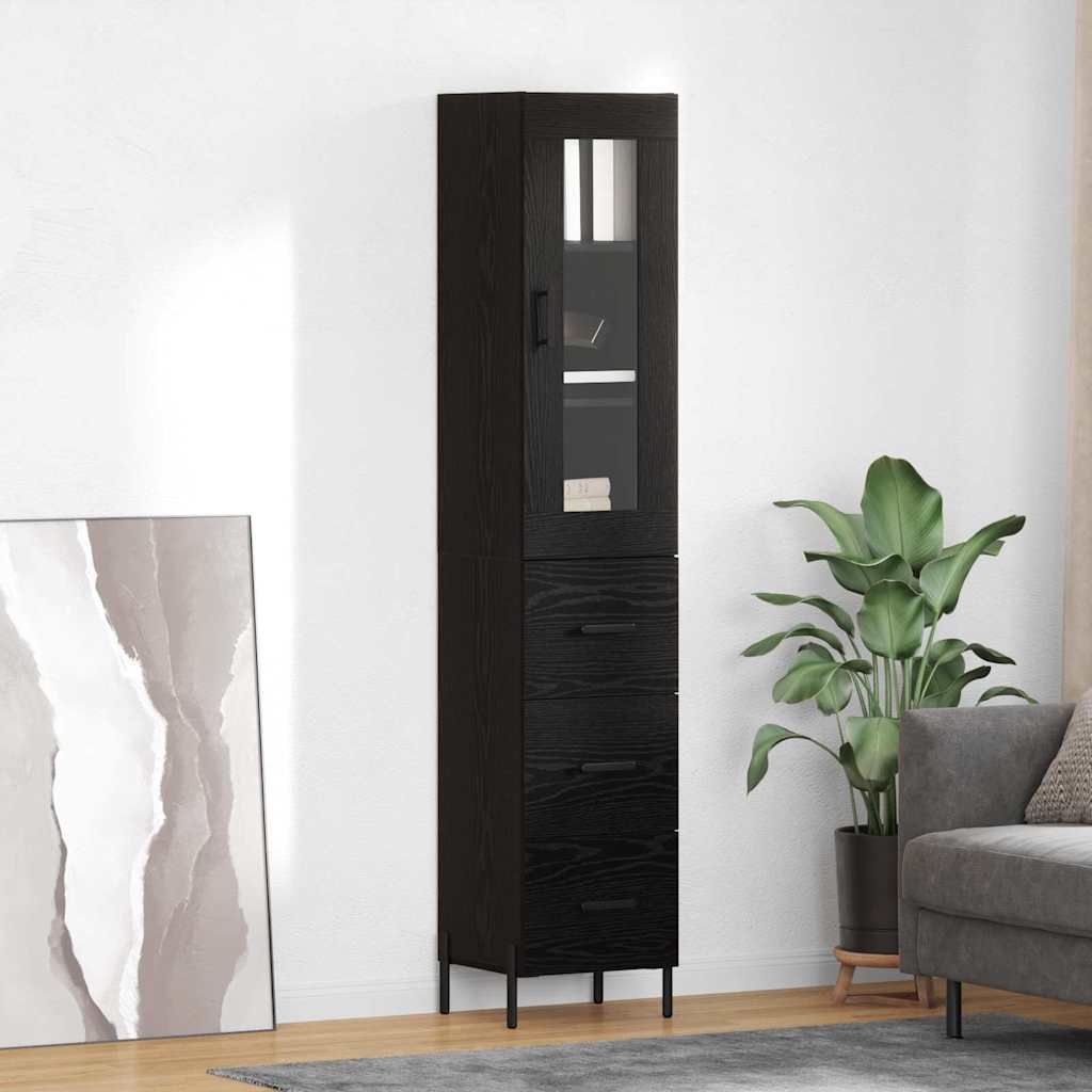 Haut Armoire Chêne noir 34,5 x 34 x 180 cm Bois d'ingénierie - XIOS