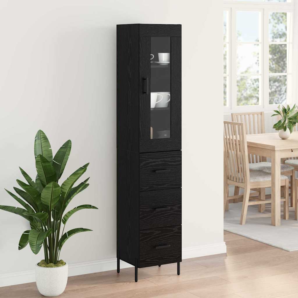 Haut Armoire Chêne noir 34,5 x 34 x 180 cm Bois d'ingénierie - XIOS