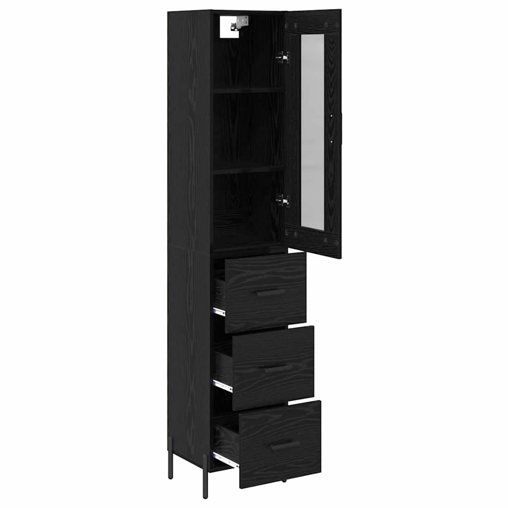 Haut Armoire Chêne noir 34,5 x 34 x 180 cm Bois d'ingénierie - XIOS