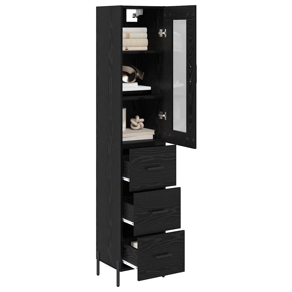 Haut Armoire Chêne noir 34,5 x 34 x 180 cm Bois d'ingénierie - XIOS