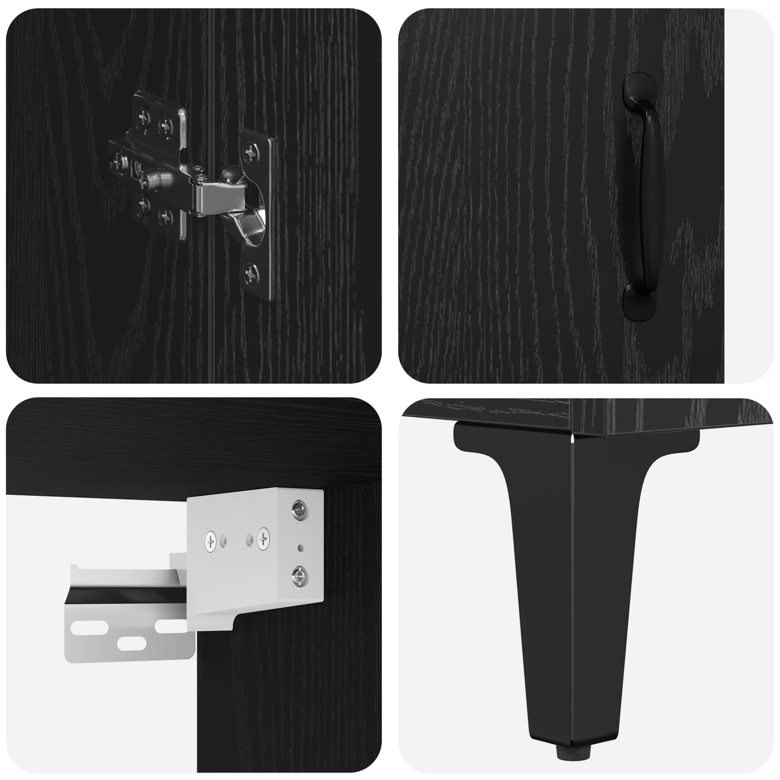 Haut Armoire Chêne noir 69,5 x 34 x 180 cm Bois d'ingénierie - XIOS