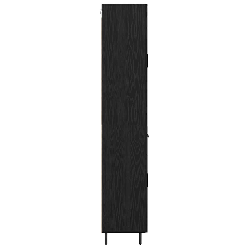 Haut Armoire avec tiroir 2 pcs Chêne noir Bois d'ingénierie - XIOS
