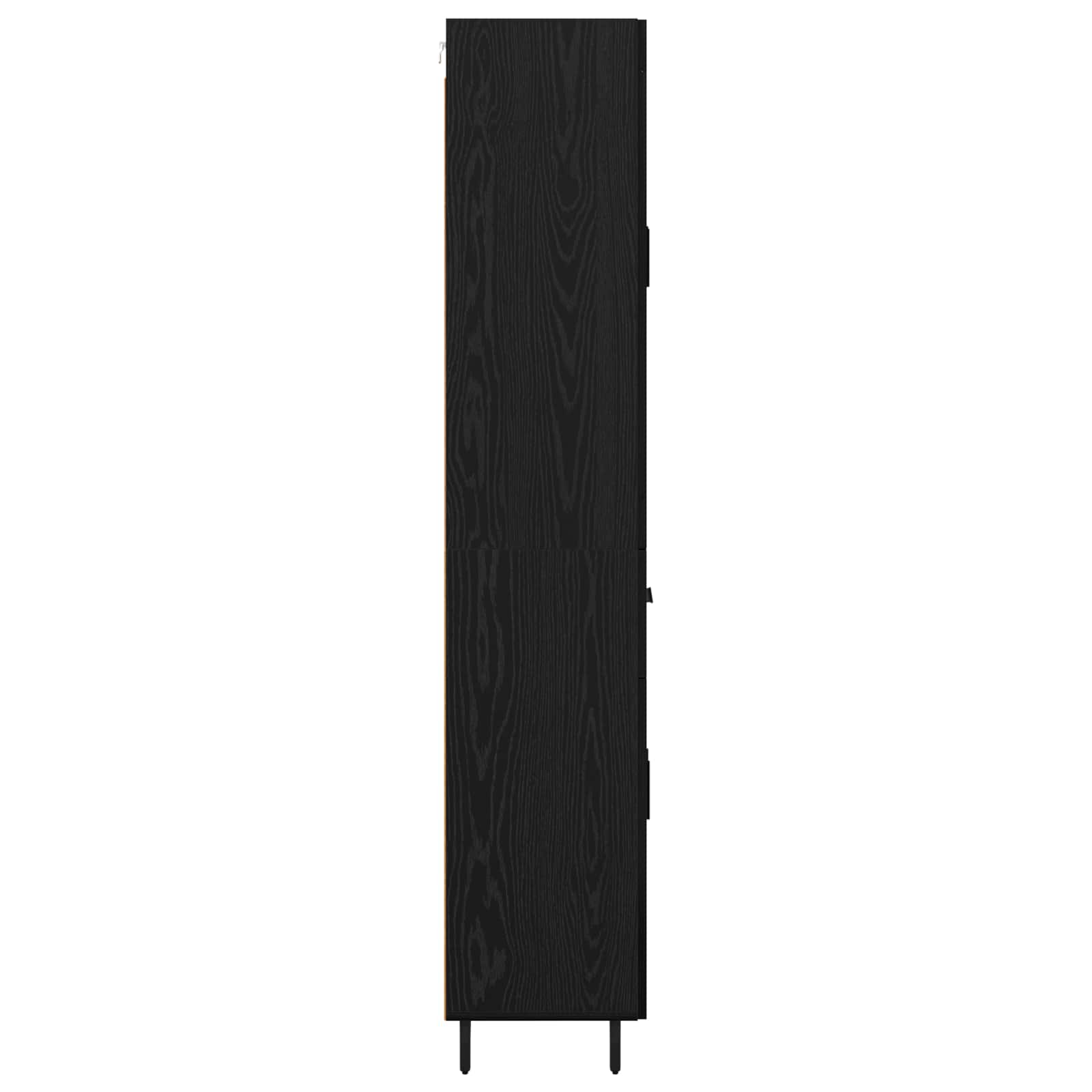 Haut Armoire 2 pc Chêne noir 69,5 x 34 x 180 cm