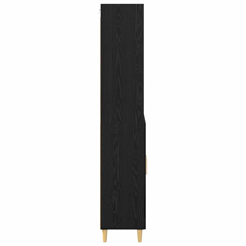 Haut Armoire Montage mural 2 pcs Chêne noir 69,5 x 34 x 180 cm - XIOS