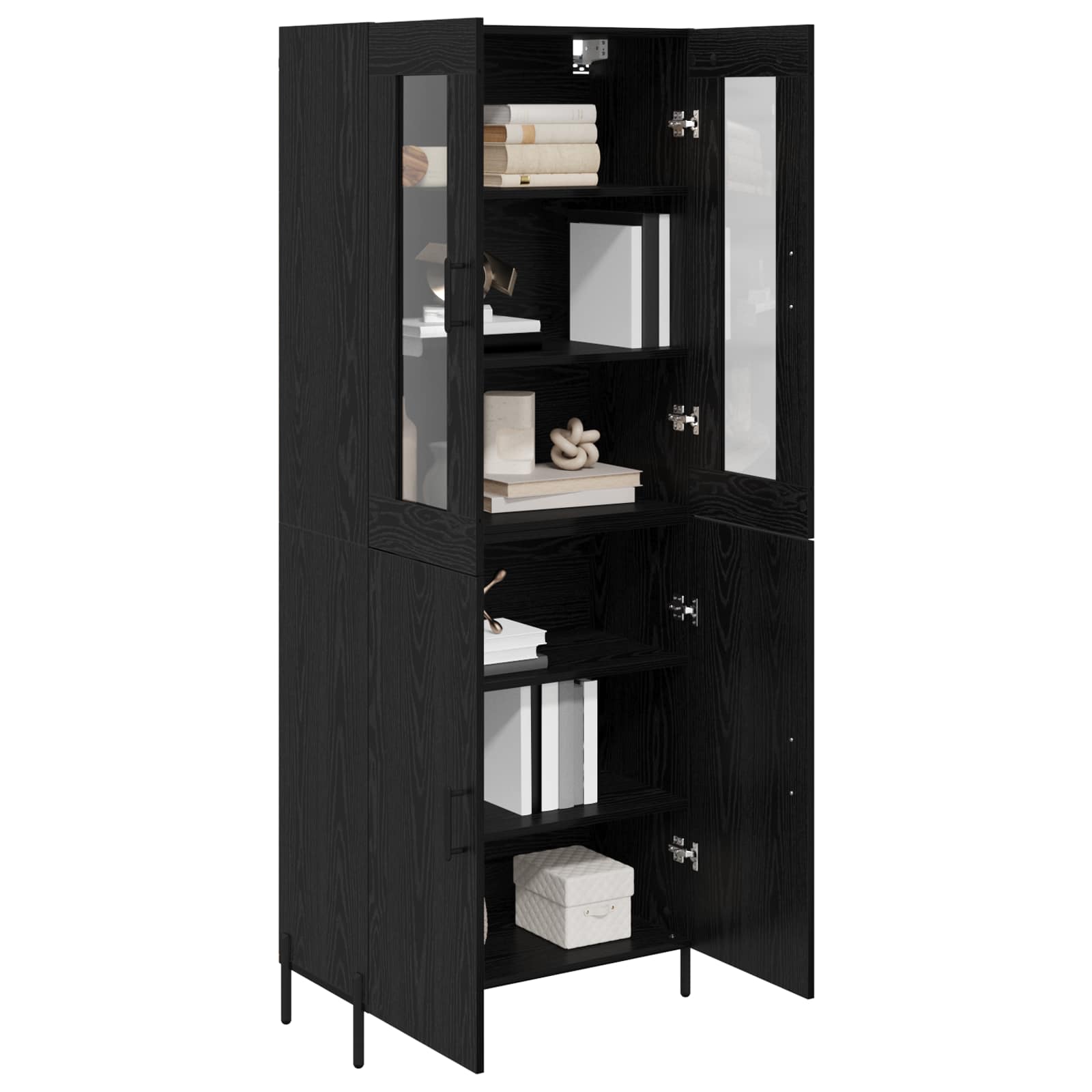 Haut Armoire Chêne noir 69,5 x 34 x 180 cm Bois d'ingénierie - XIOS