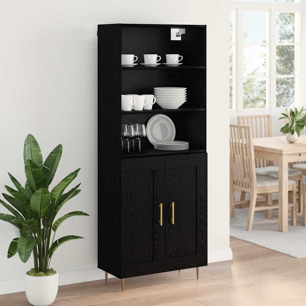 Haut Armoire Chêne noir 69,5 x 34 x 180 cm Bois d'ingénierie - XIOS