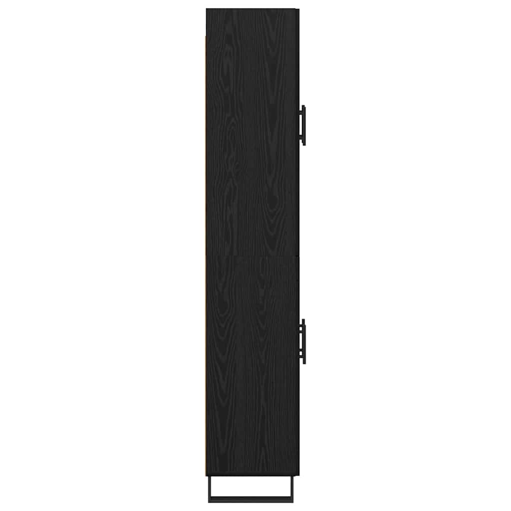 Haut Armoire 2 pc Chêne noir 69,5 x 34 x 180 cm
