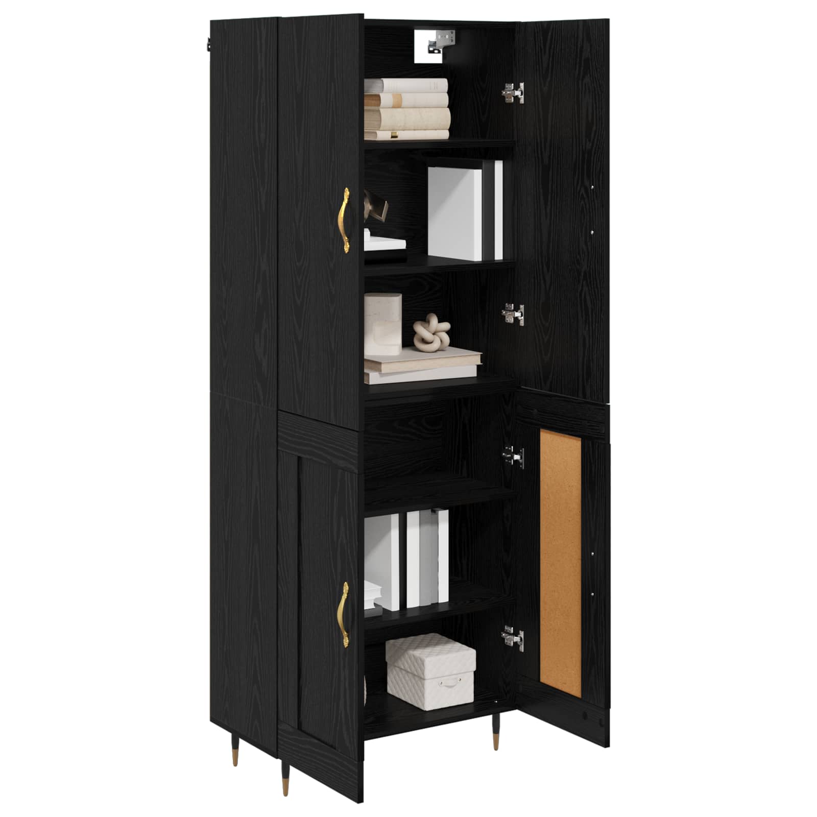 Haut Armoire Chêne noir 69,5 x 34 x 180 cm Bois d'ingénierie - XIOS