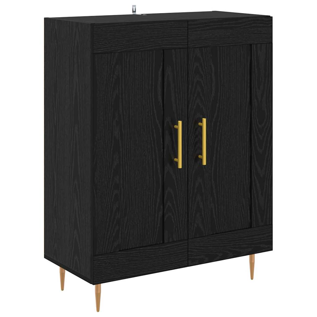 Haut Armoire 2 pcs Chêne noir Bois d'ingénierie - XIOS