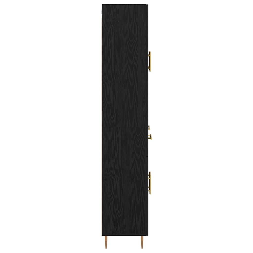 Haut Armoire avec tiroir 2 pcs Chêne noir Bois d'ingénierie - XIOS