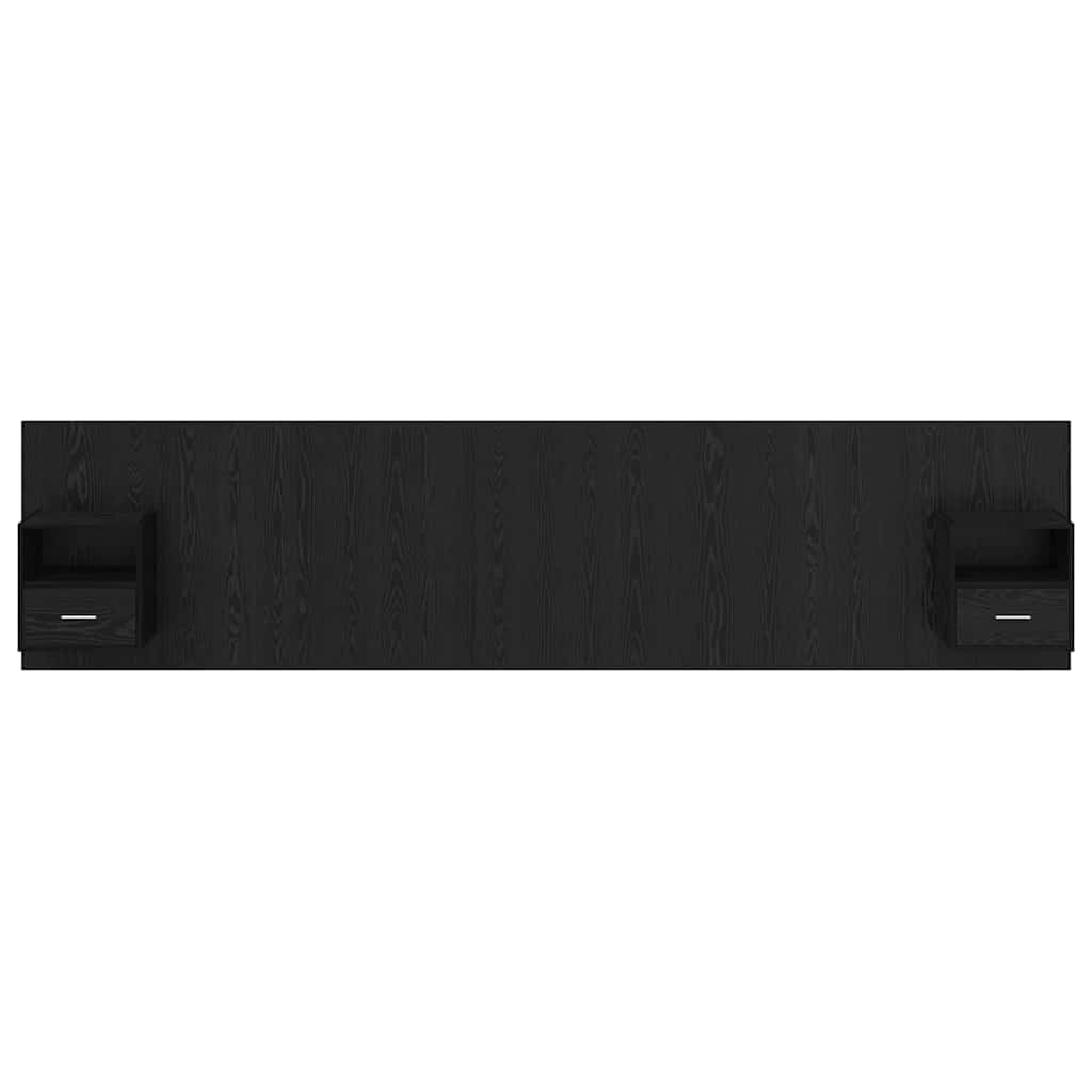 Tête de lit avec armoire 3 pcs Chêne noir Bois d'ingénierie - XIOS