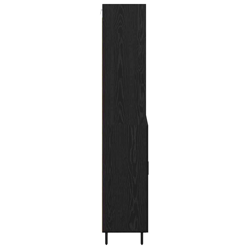 Haut Armoire Montage mural 2 pcs Chêne noir 69,5 x 34 x 180 cm - XIOS