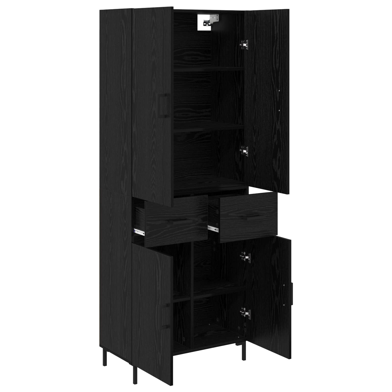 Haut Armoire Chêne noir 69,5 x 34 x 180 cm Bois d'ingénierie - XIOS
