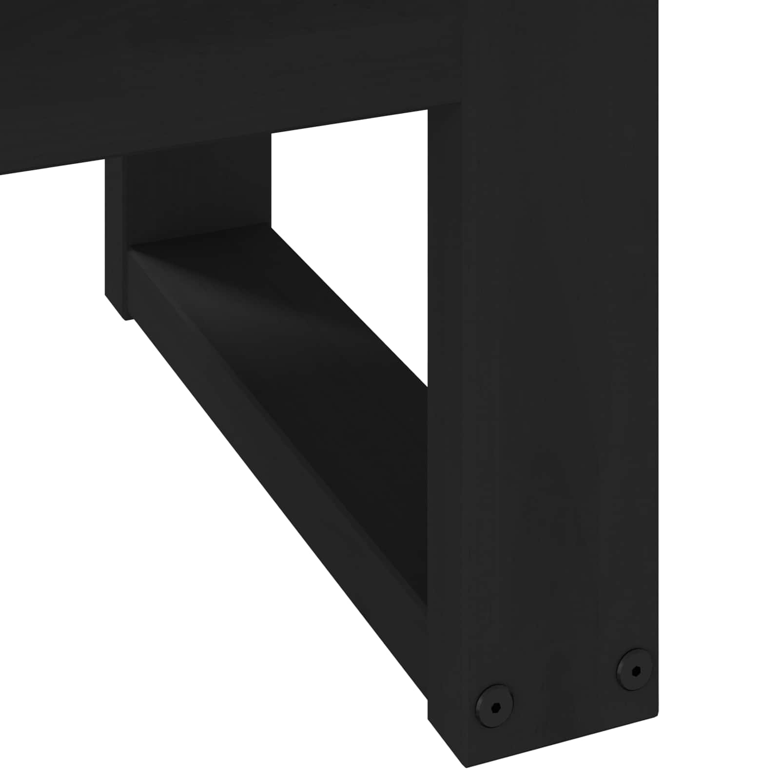 Table basse NOAIN Noir 119 x 60 x 40 cm Bois de pin massif - XIOS