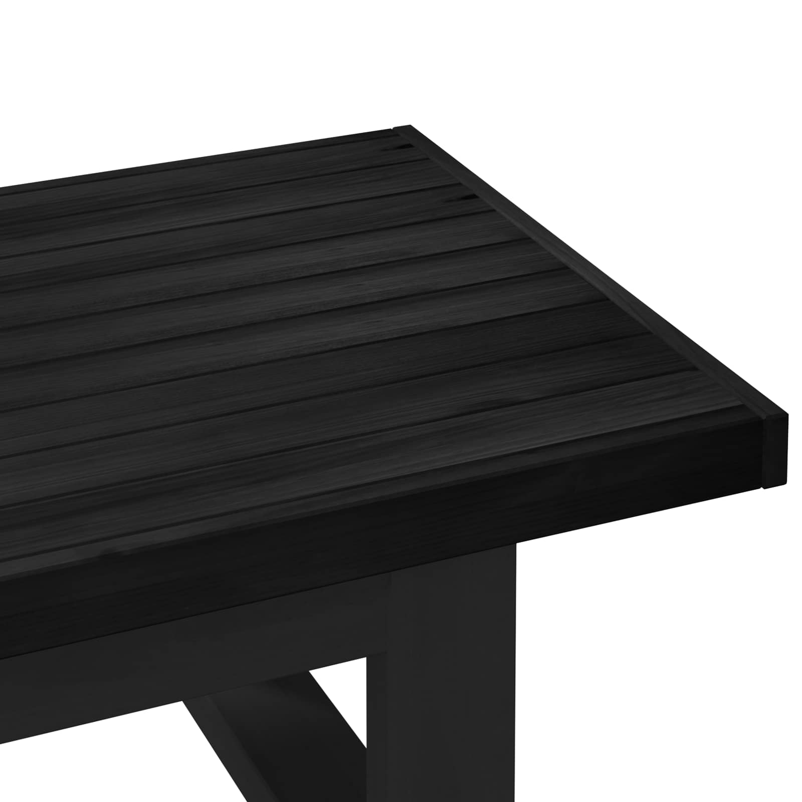 Table basse NOAIN Noir 119 x 60 x 40 cm Bois de pin massif - XIOS