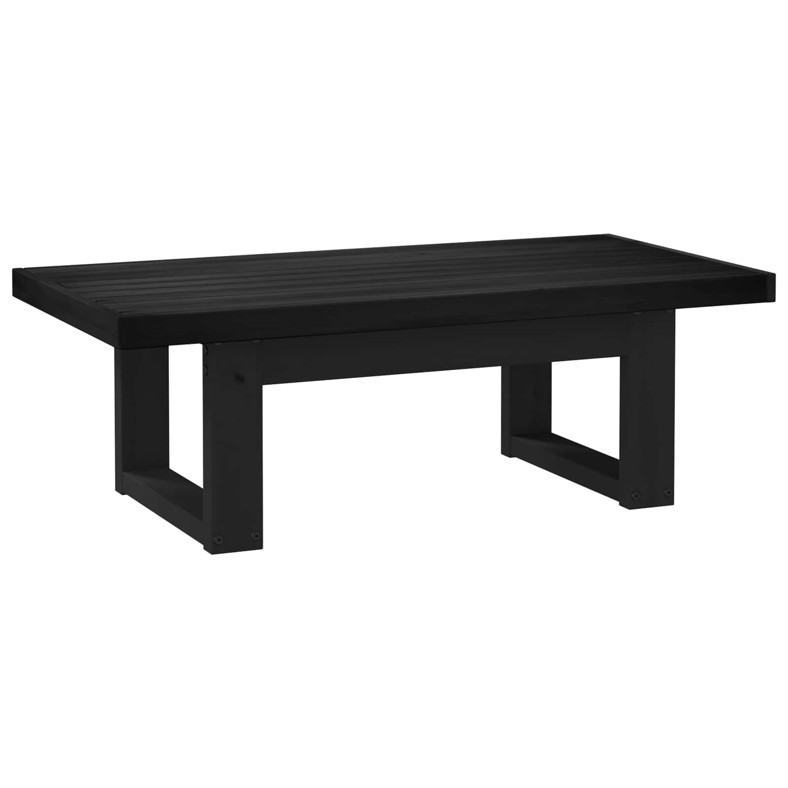 Table basse NOAIN Noir 119 x 60 x 40 cm Bois de pin massif - XIOS