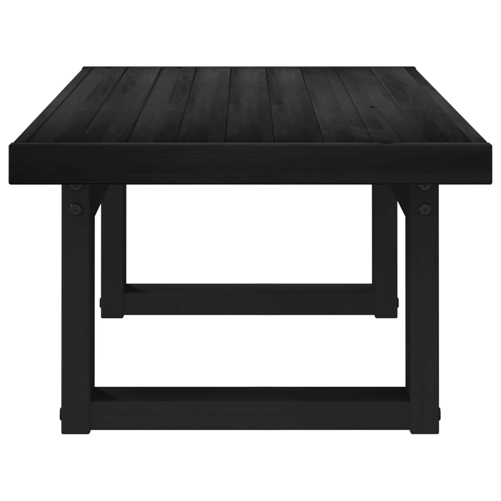Table basse NOAIN Noir 119 x 60 x 40 cm Bois de pin massif - XIOS