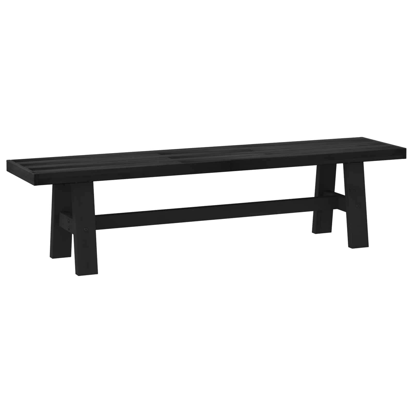 Banc de salle à manger NOAIN 160 x 41 x 45 cm Pin massif Noir - XIOS