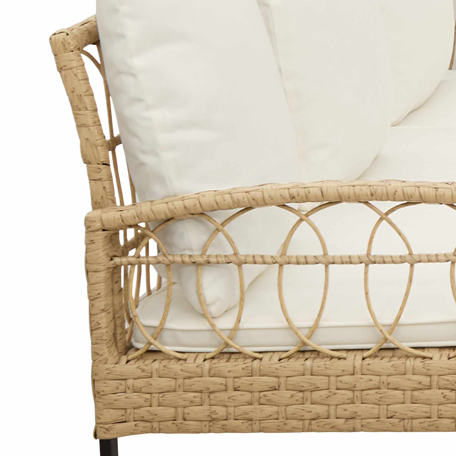 Ensemble de canapé de jardin avec coussin 2 pcs Naturel - XIOS