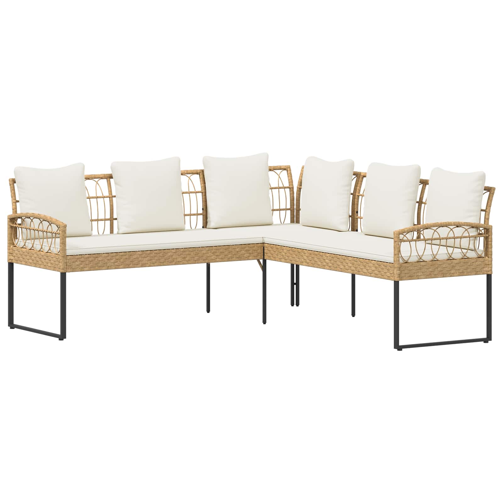 Ensemble de canapé de jardin avec coussin 2 pcs Naturel - XIOS