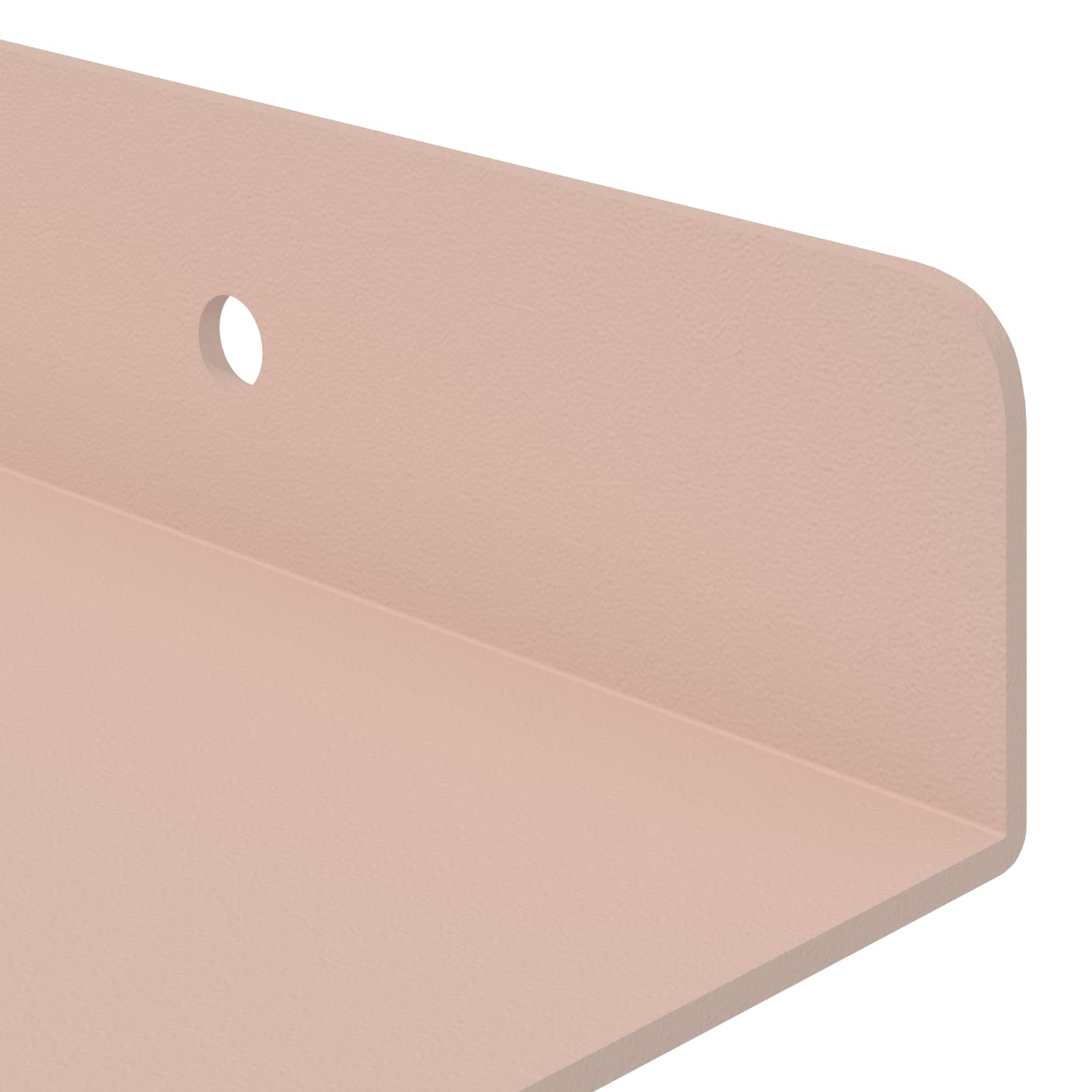 Étagère flottante 4 pcs Rose 100 x 9 x 2,5 cm Acier