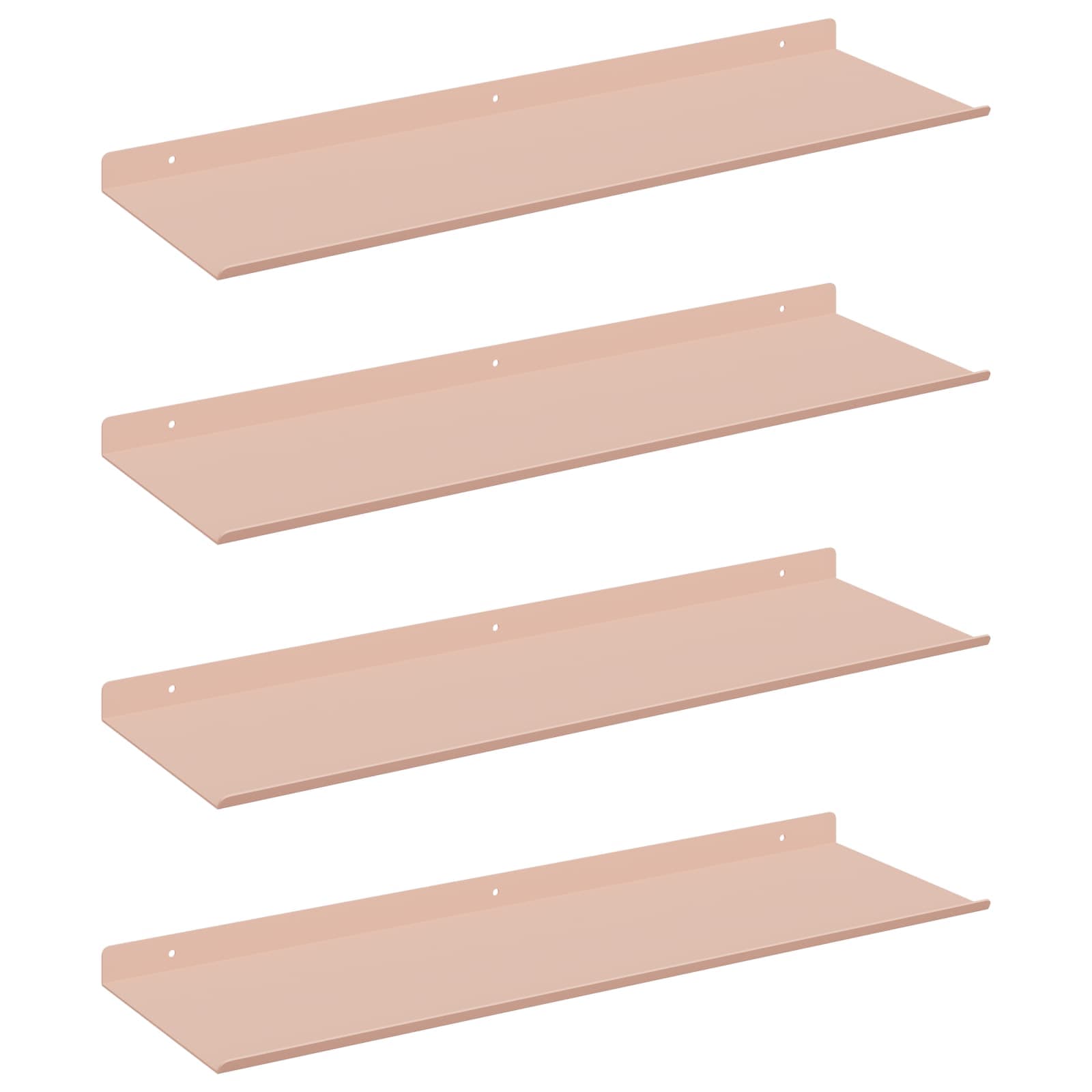 Étagère Murale avec étagère 4 pcs Rose 60 x 18 x 2,5 cm - XIOS