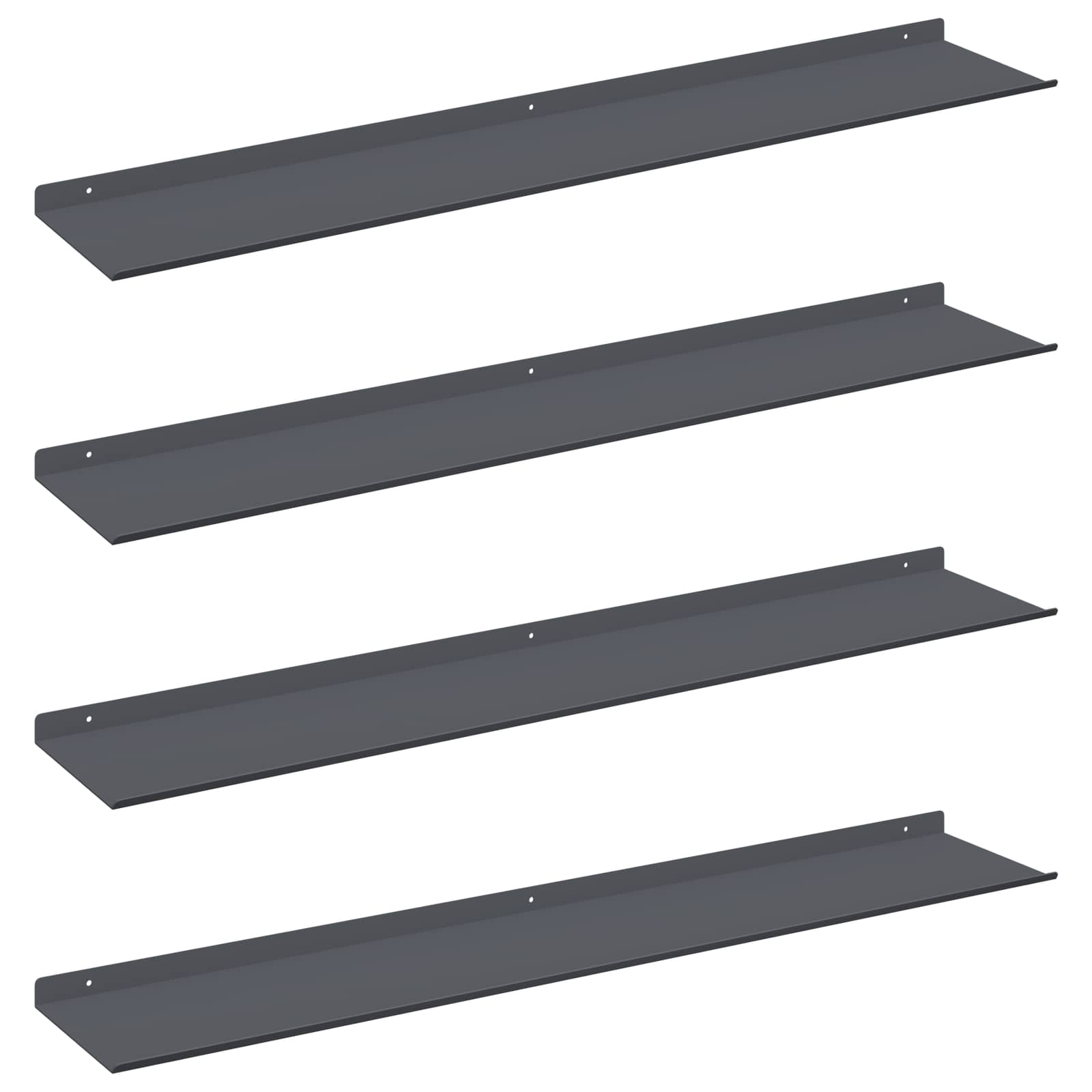 Étagère Murale avec étagère 4 pcs Anthracite 100 x 18 x 2,5 cm - XIOS