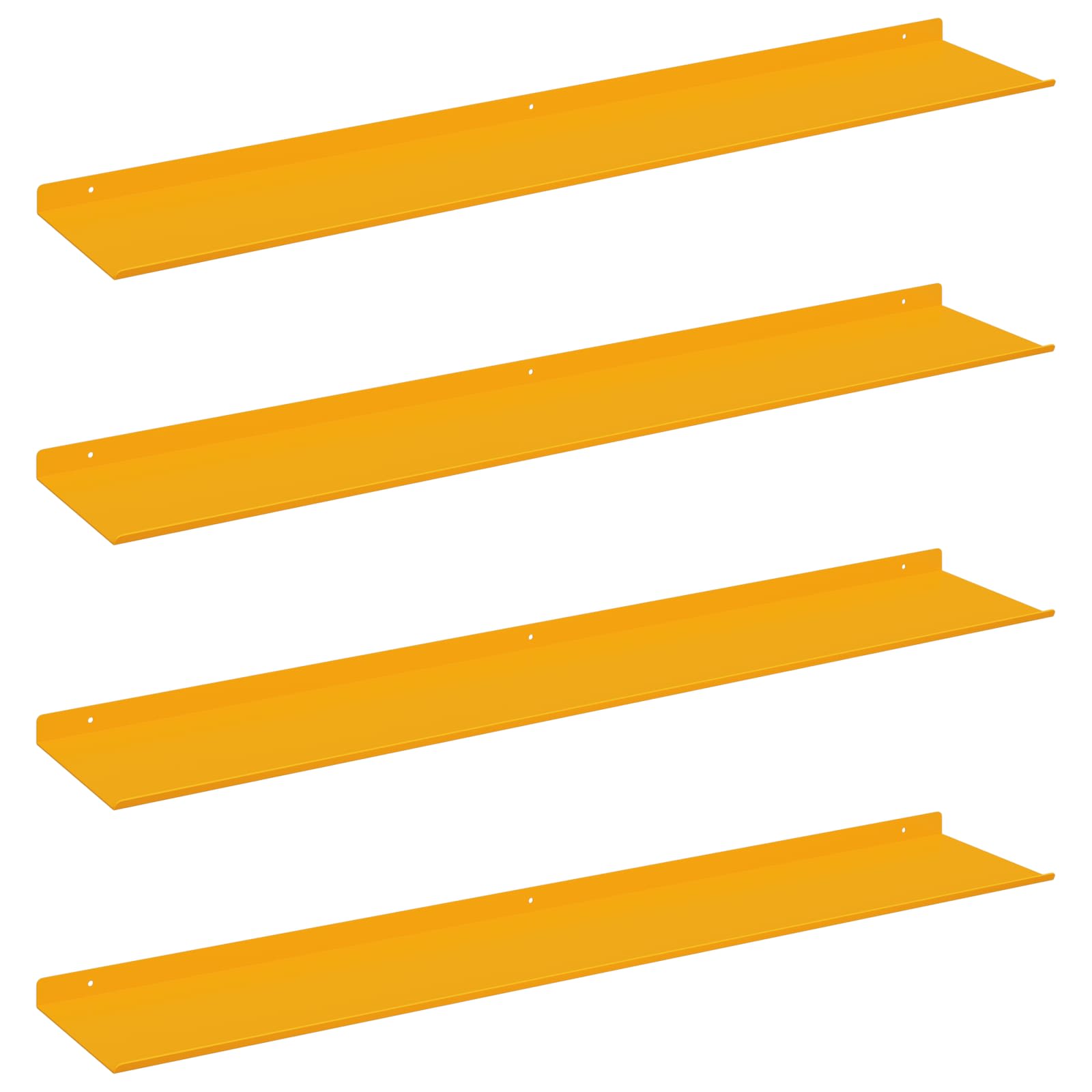Étagère Murale 4 pcs Jaune moutarde 100 x 18 x 2,5 cm - XIOS
