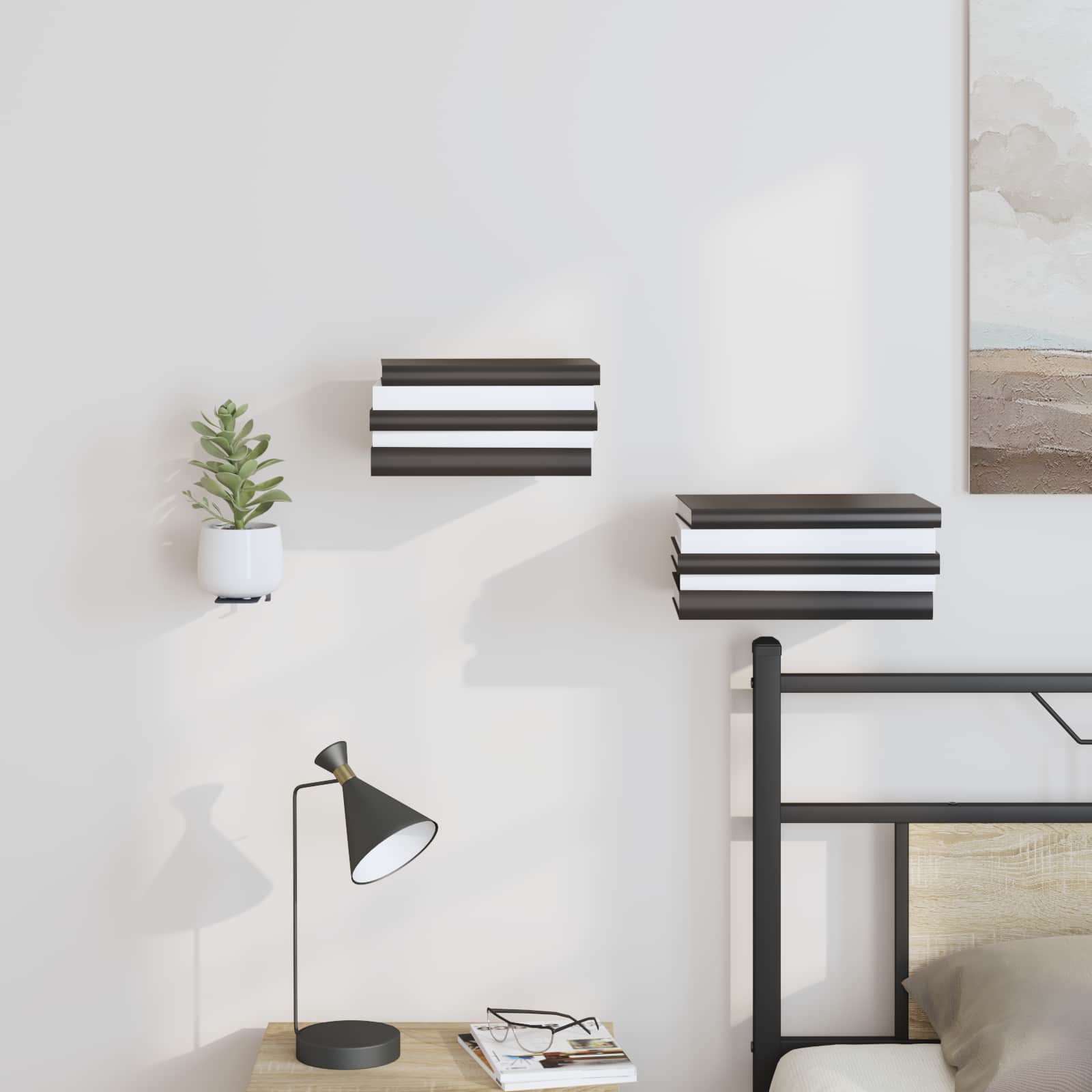 Étagère flottante 24 pcs Anthracite 6 x 10,8 x 6,6 cm - XIOS