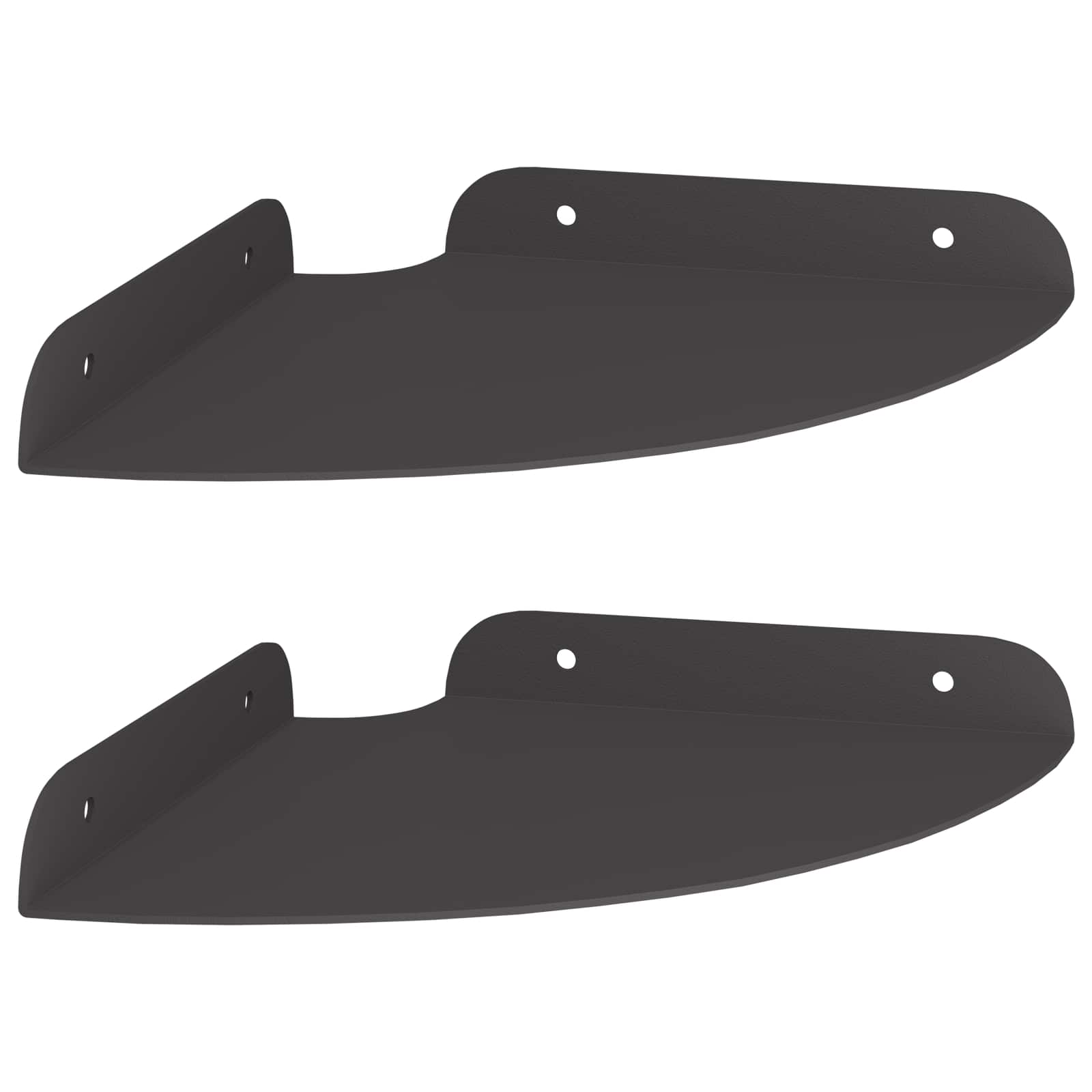 Étagère flottante avec étagère 2 pcs Noir 18 x 18 x 2 cm - XIOS
