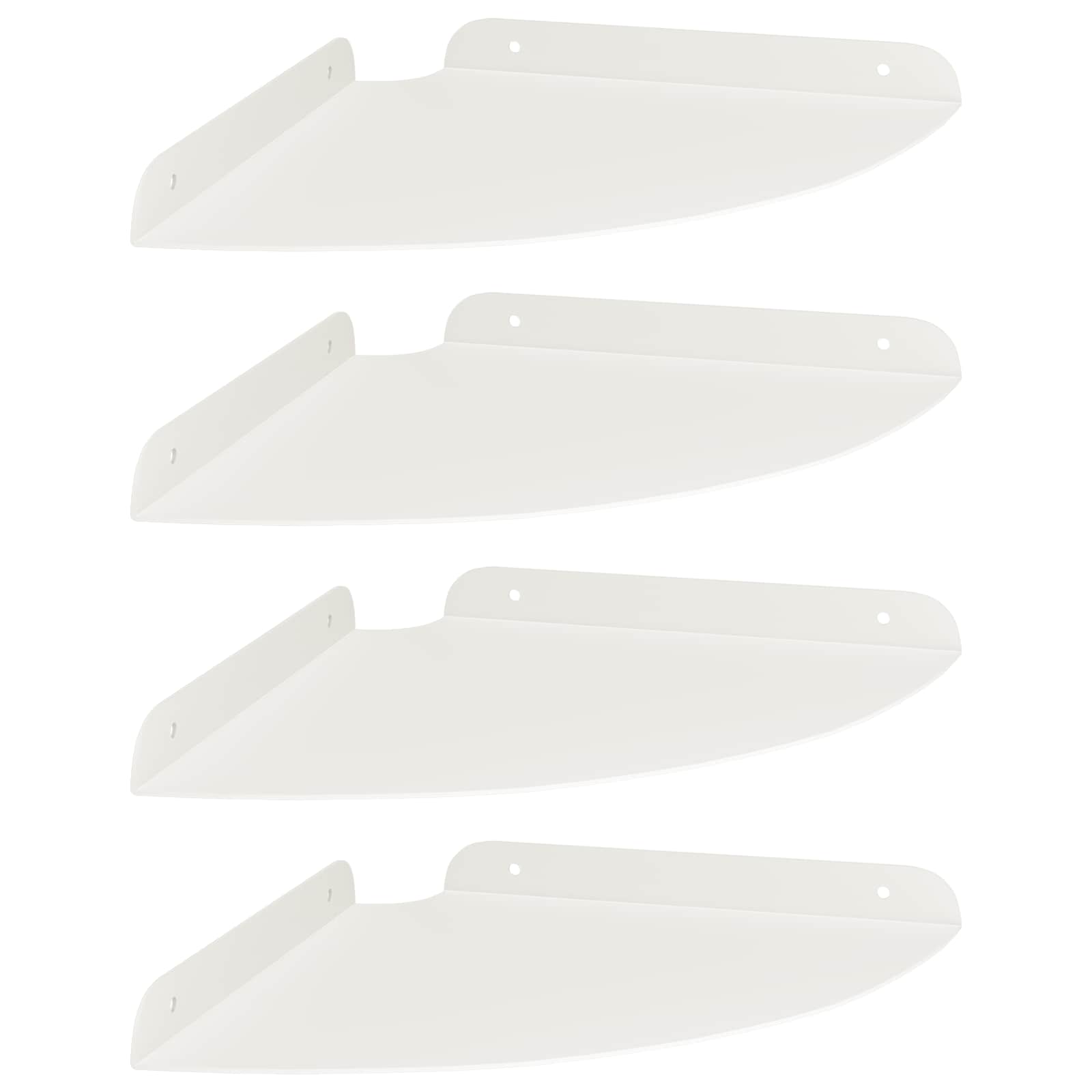 Étagère flottante avec étagère 4 pcs Blanc 24 x 24 x 2 cm - XIOS