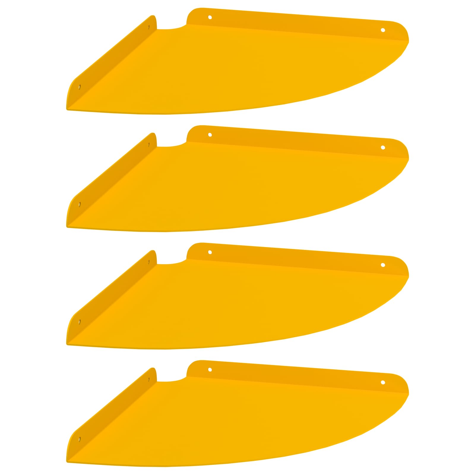 Étagère flottante 4 pcs Jaune moutarde 30 x 30 x 2 cm - XIOS