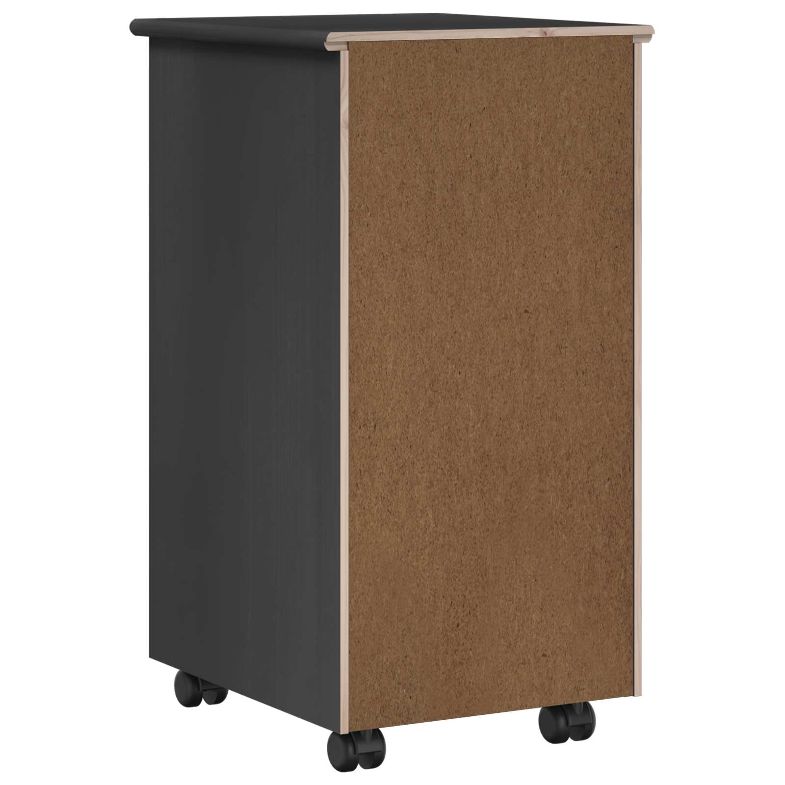 Cabinet roulant Gris 34 x 39 x 65,5 cm Bois de Pin Massif - XIOS