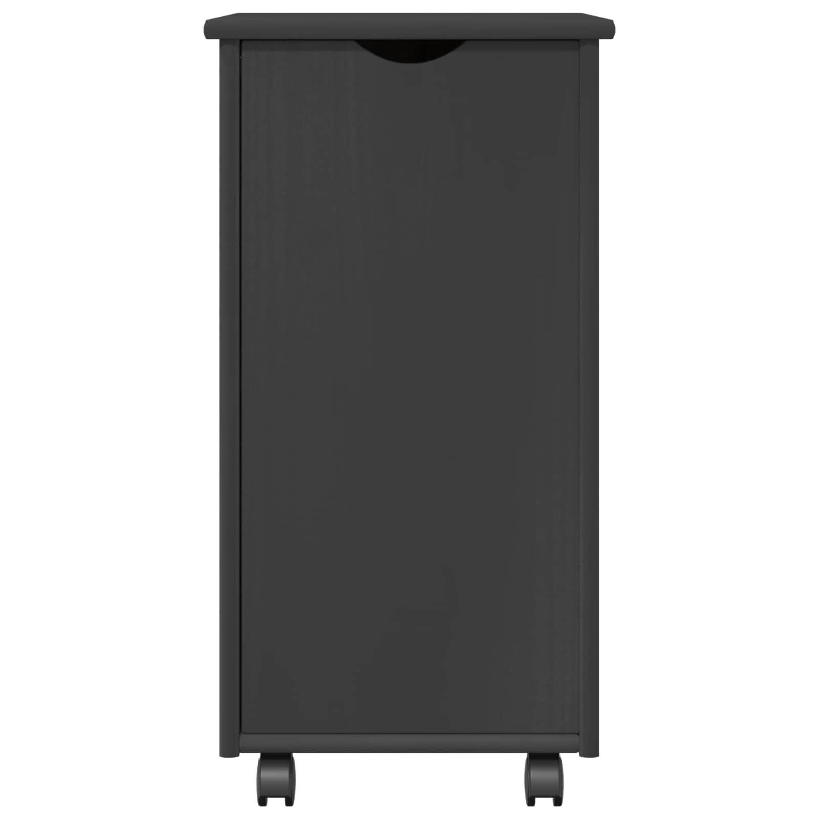Cabinet roulant Gris 34 x 39 x 65,5 cm Bois de Pin Massif - XIOS