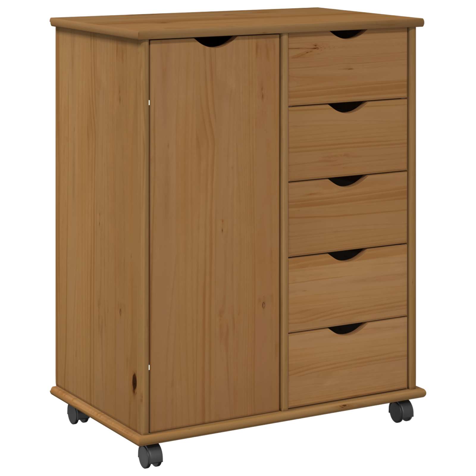 Cabinet roulant avec roue Marron miel 63,5 x 39 x 79 cm - XIOS