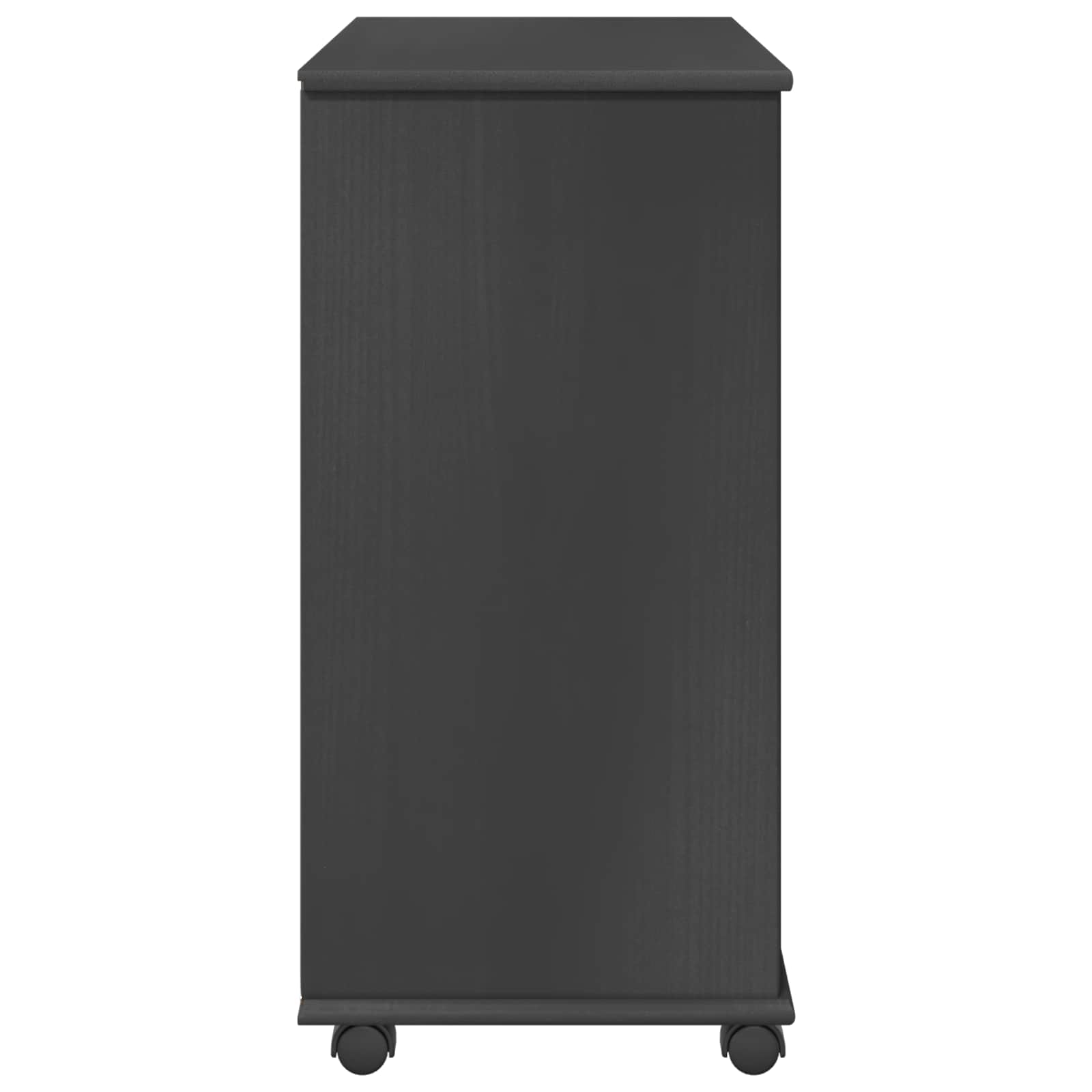 Cabinet roulant Gris 63,5 x 39 x 79 cm Bois de Pin Massif - XIOS