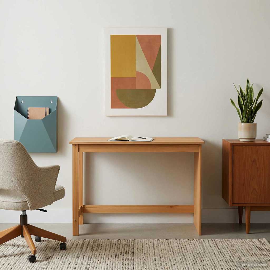 Bureau Marron miel 112 x 50 x 75 cm Bois de Pin Massif - XIOS
