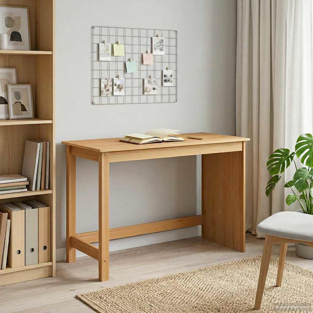 Bureau Marron miel 112 x 50 x 75 cm Bois de Pin Massif - XIOS