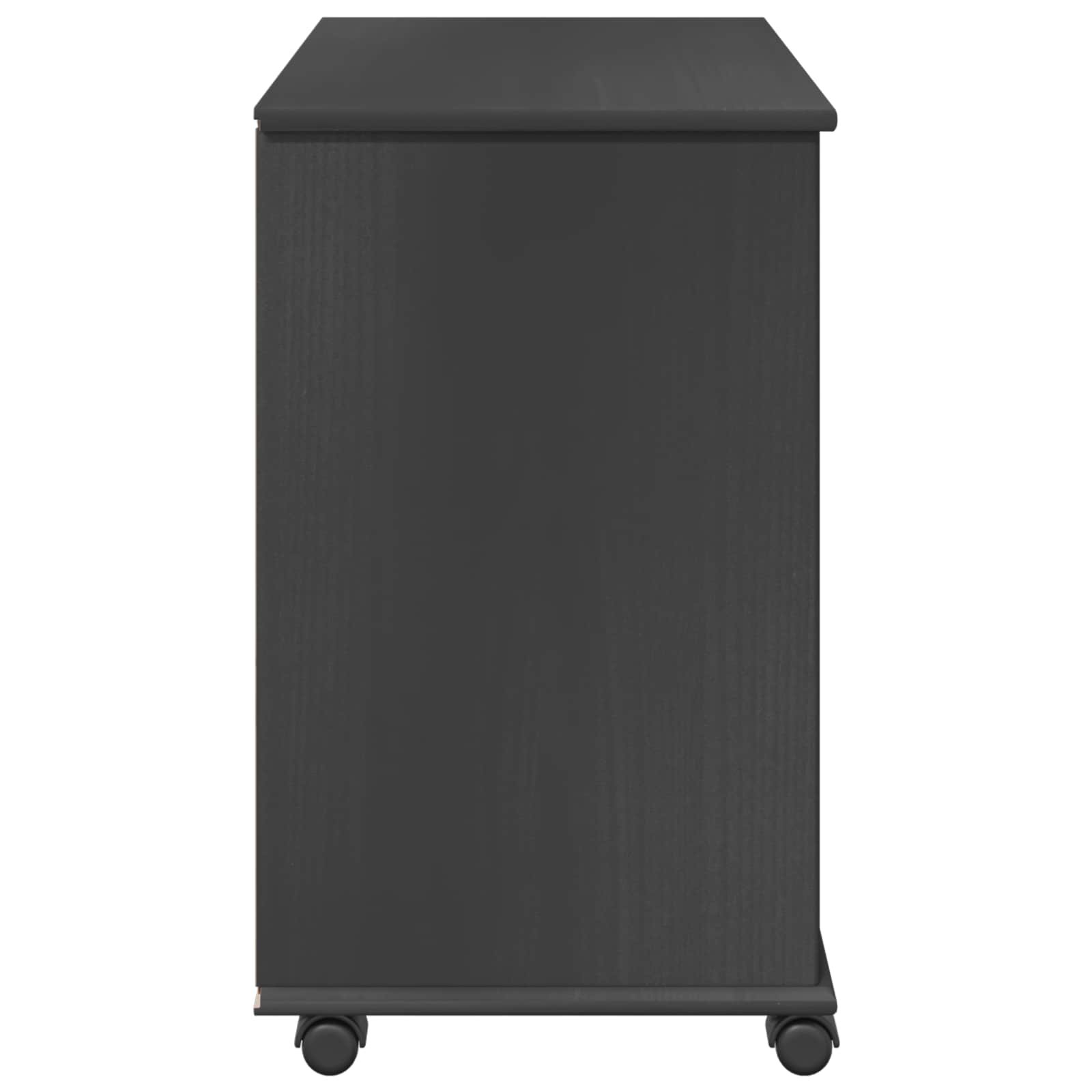 Cabinet roulant Gris 63,5 x 39 x 65,5 cm Bois de Pin Massif - XIOS