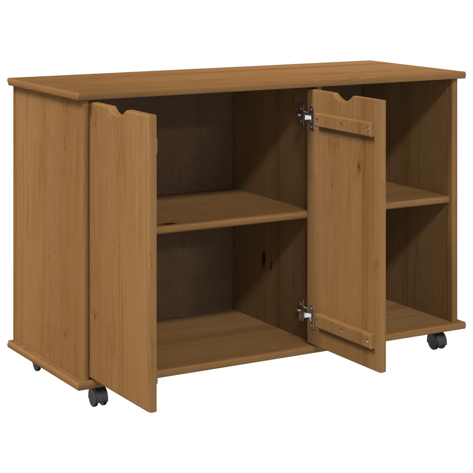 Cabinet roulant avec roue Marron miel 100 x 39 x 65,5 cm - XIOS